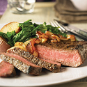 Peppered Steaks with Caramelized Onions