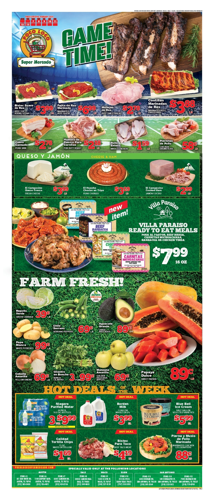 Print Weekly Specials Poco Loco Supermercado Supermercado Waco 1320 N 25th St Weekly 9806